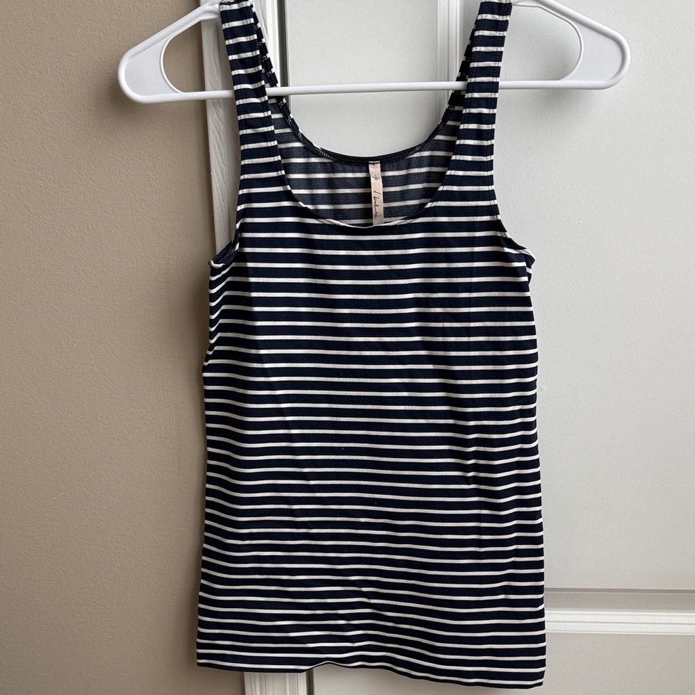 Babaton Navy and White Striped Top